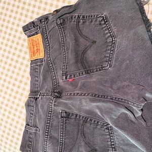 Levi's Black High-Waist Denim Shorts